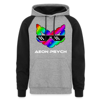 aeonpsEZ - Colorblock Hoodie - heather gray/black