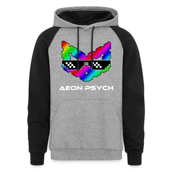 aeonpsEZ - Colorblock Hoodie - heather gray/black