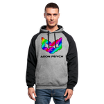 aeonpsRave - Colorblock Hoodie - heather gray/black