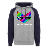 aeonpsEZ - Colorblock Hoodie - heather gray/navy