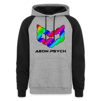 aeonpsRave - Colorblock Hoodie - heather gray/black