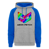 aeonpsRave - Colorblock Hoodie - heather grey/royal