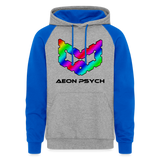 aeonpsRave - Colorblock Hoodie - heather grey/royal